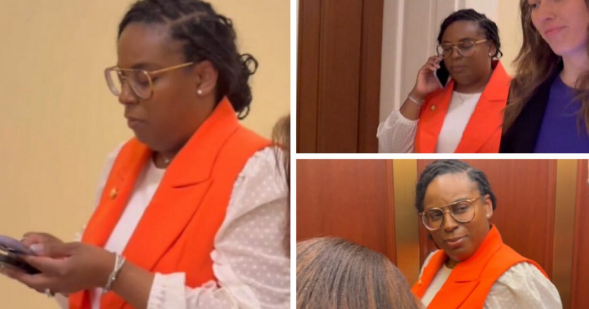 WATCH: LaMonica McIver Wearing Prison Orange Suit Repeatedly Refuses to Answer Gateway Pundit Reporter’s Questions About Assaulting Agents at ICE Facility as Criminal Investigation Looms
